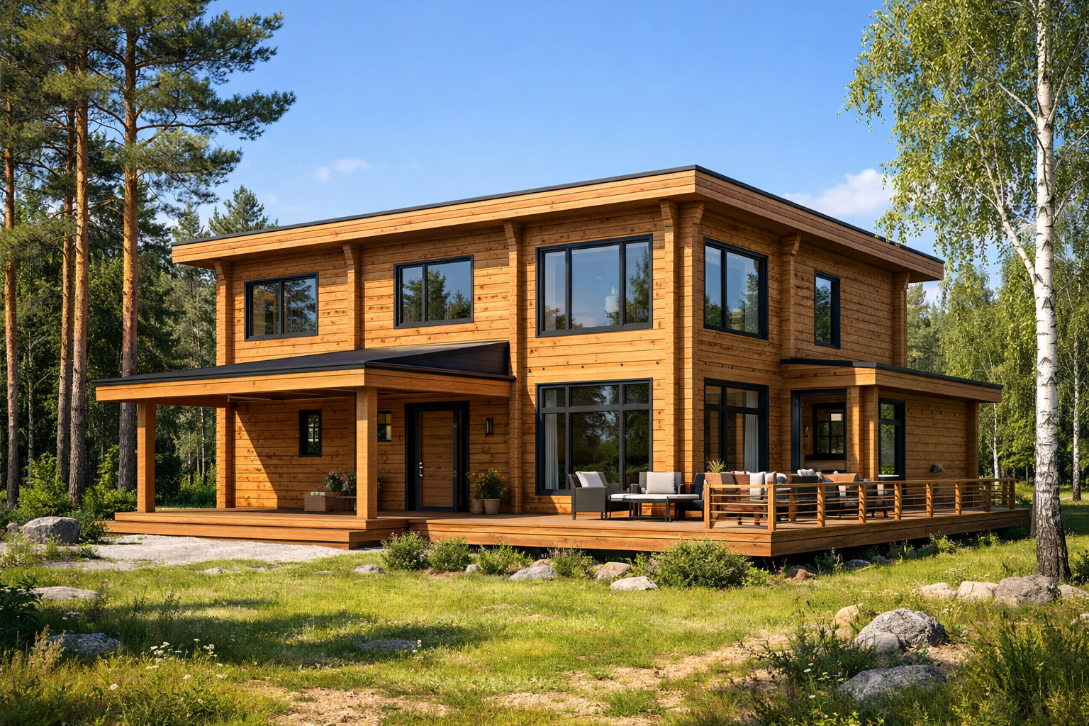 Брус дом 300 м²