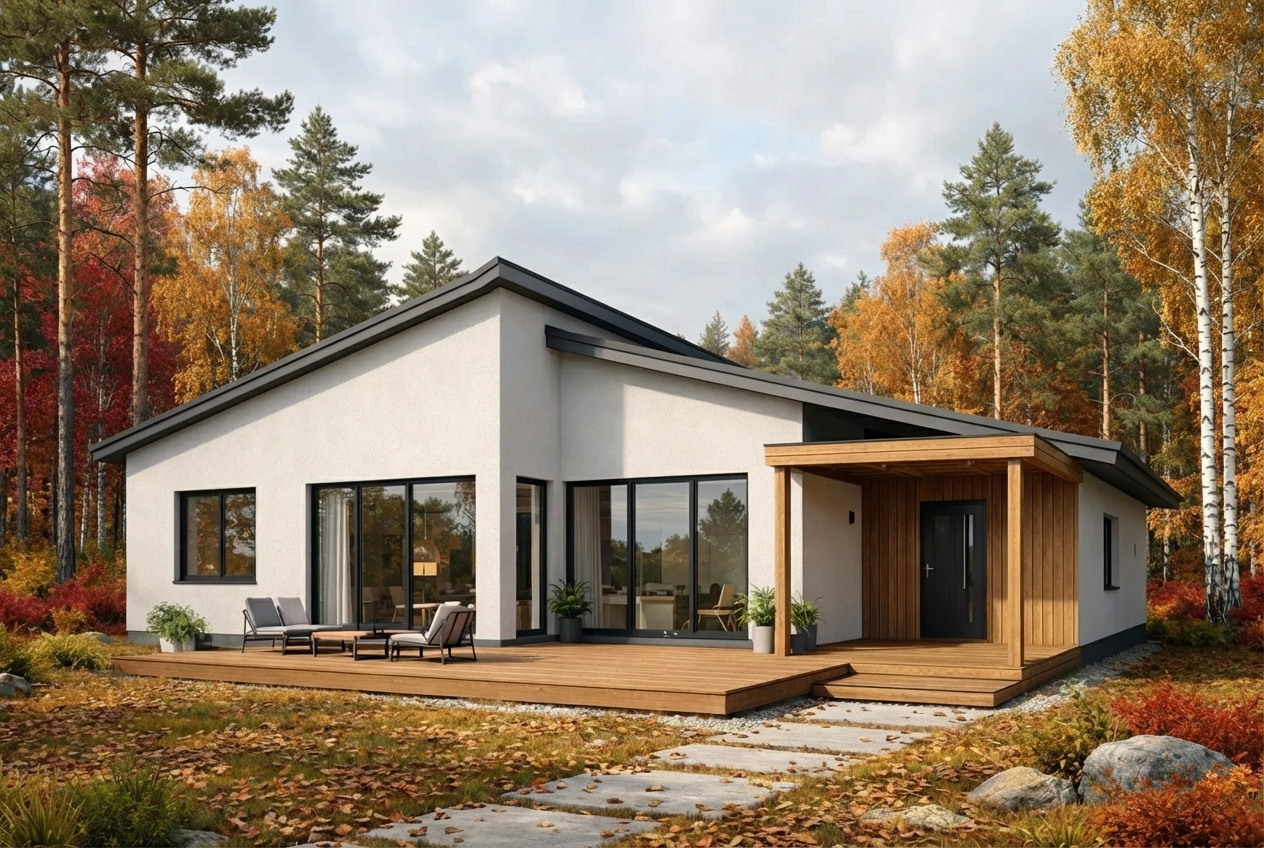 Газобетон дом 132 м²