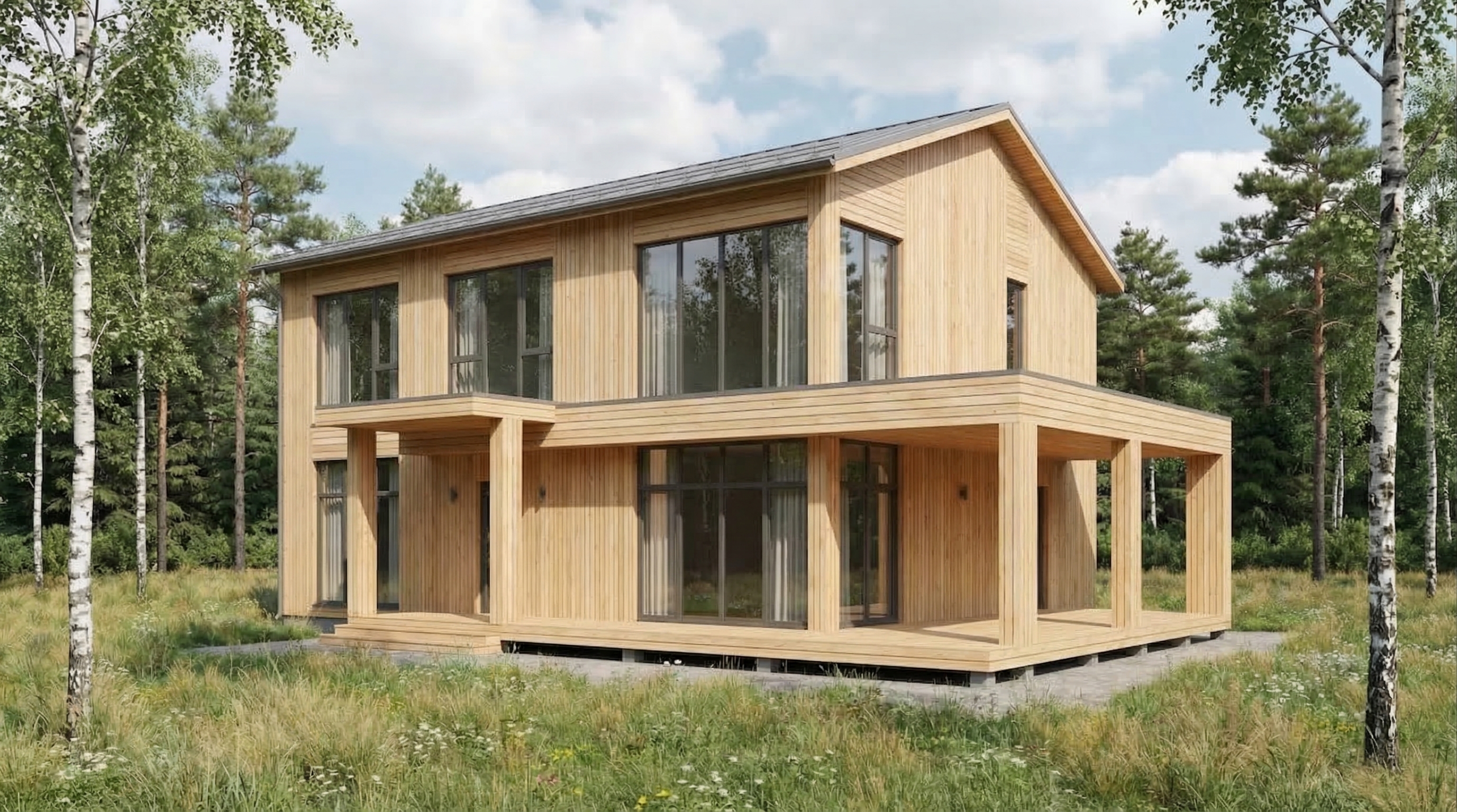 Каркасный дом 200 м²