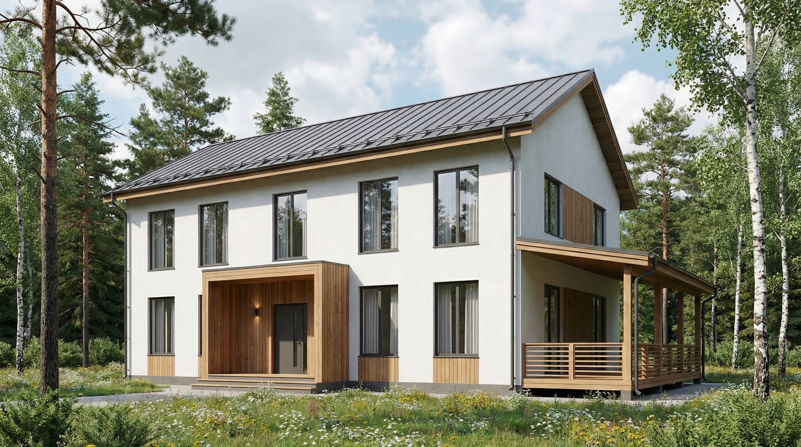 Газобетон дом 500 м²