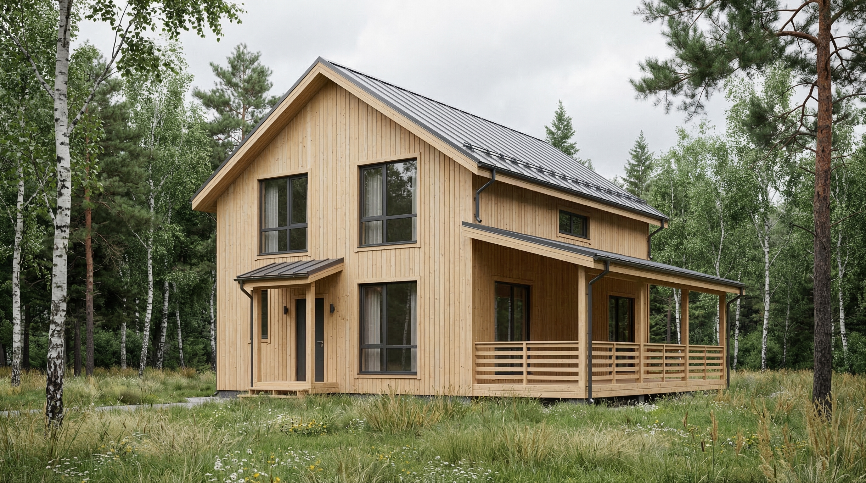 Каркасный дом 100 м²