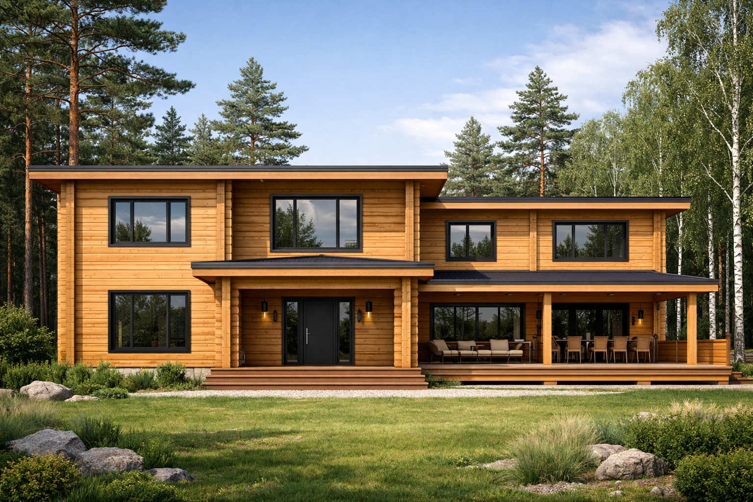 Брус дом 500 м²