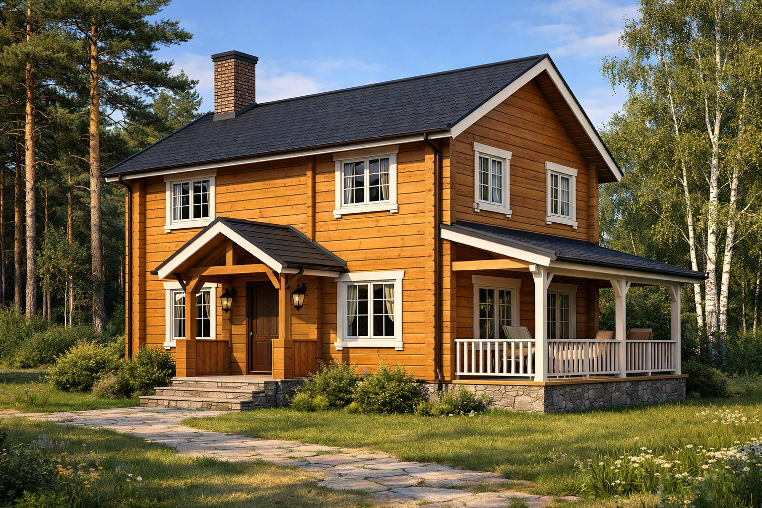 Брус дом 135 м²