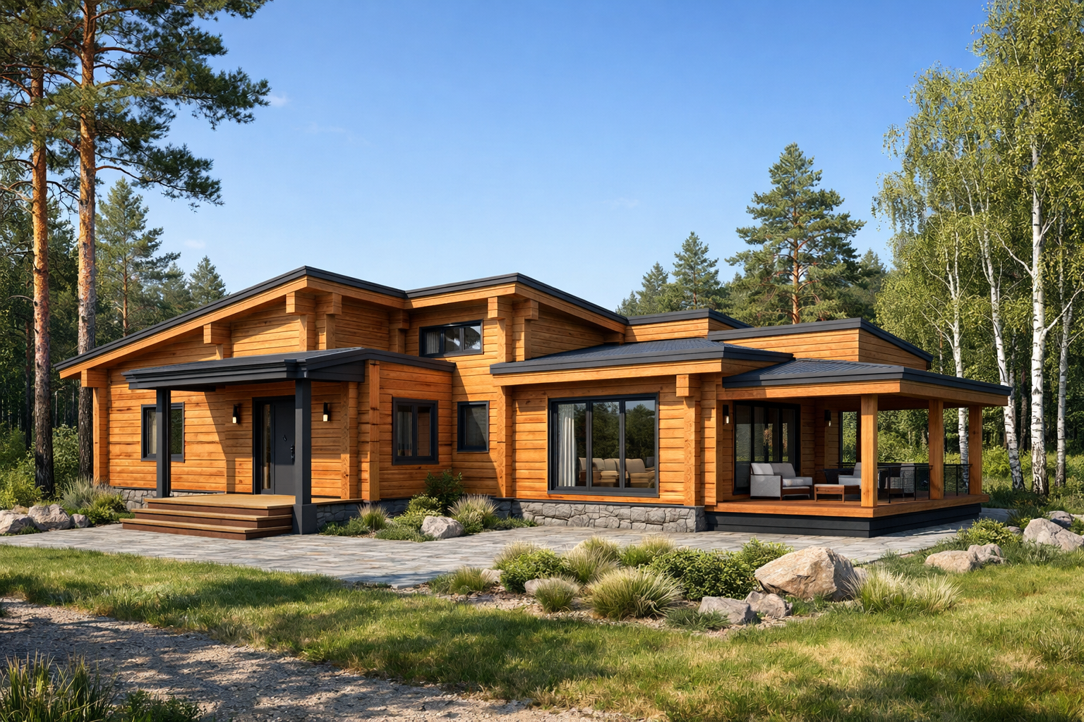 Брус дом 182 м²