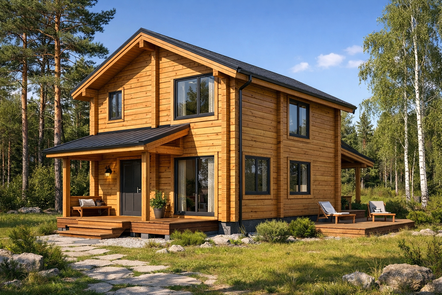 Брус дом 126 м²