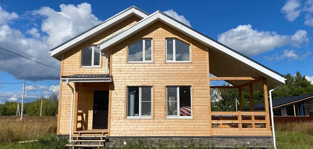 2-х этажный каркасный дом 112 м2. пос. Победа, Ленобласть