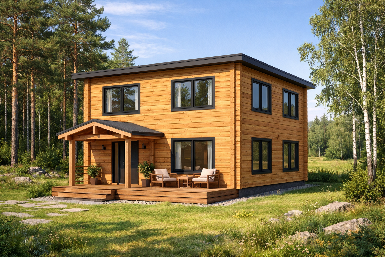 Брус дом 100 м²