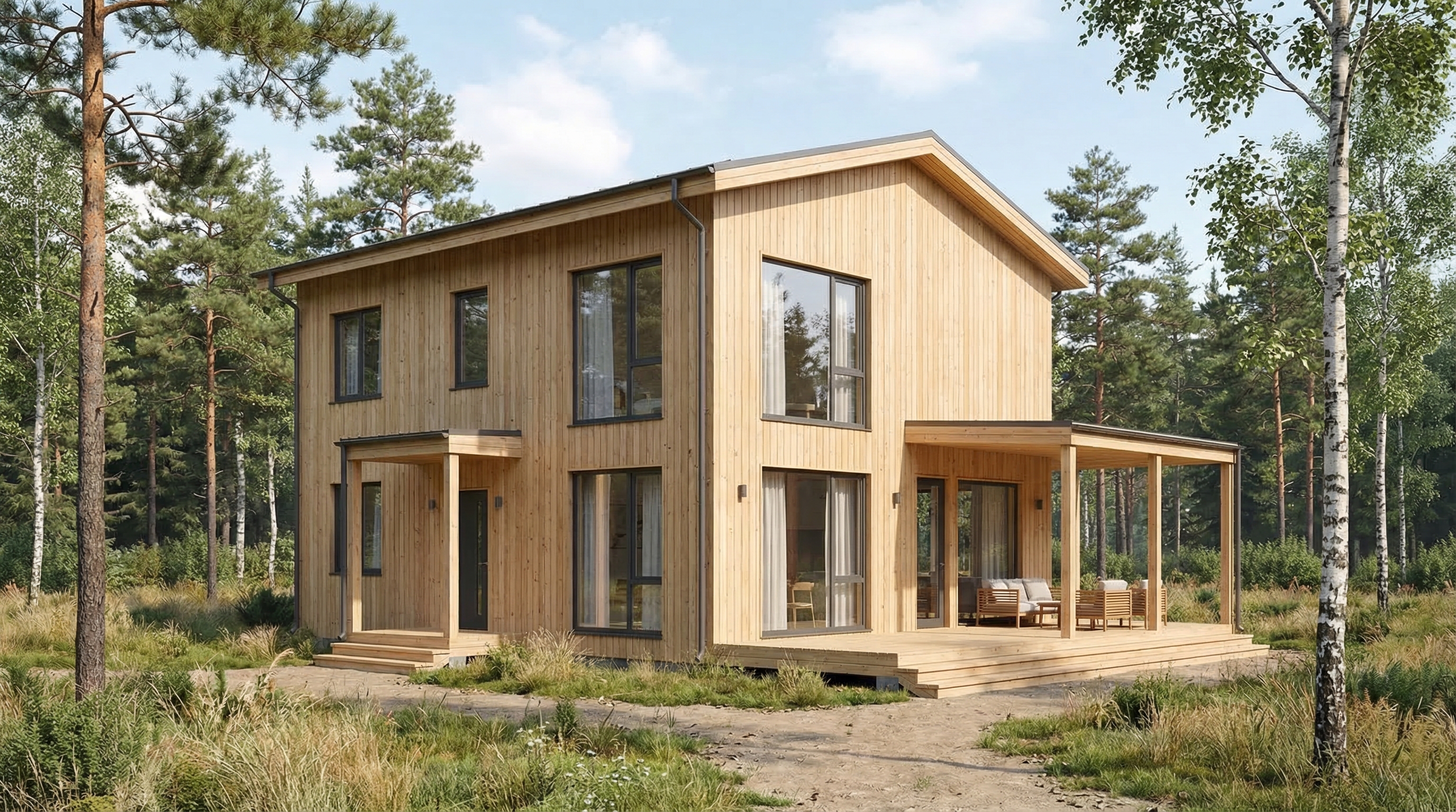 Каркасный дом 180 м²