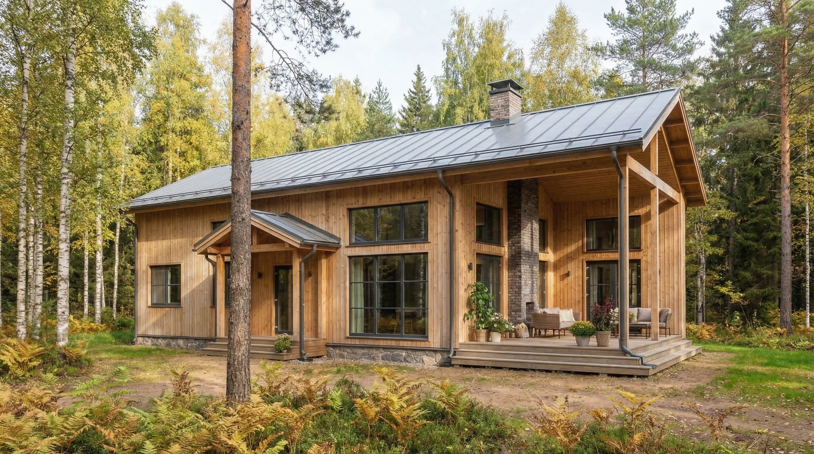 Каркасный дом 200 м²