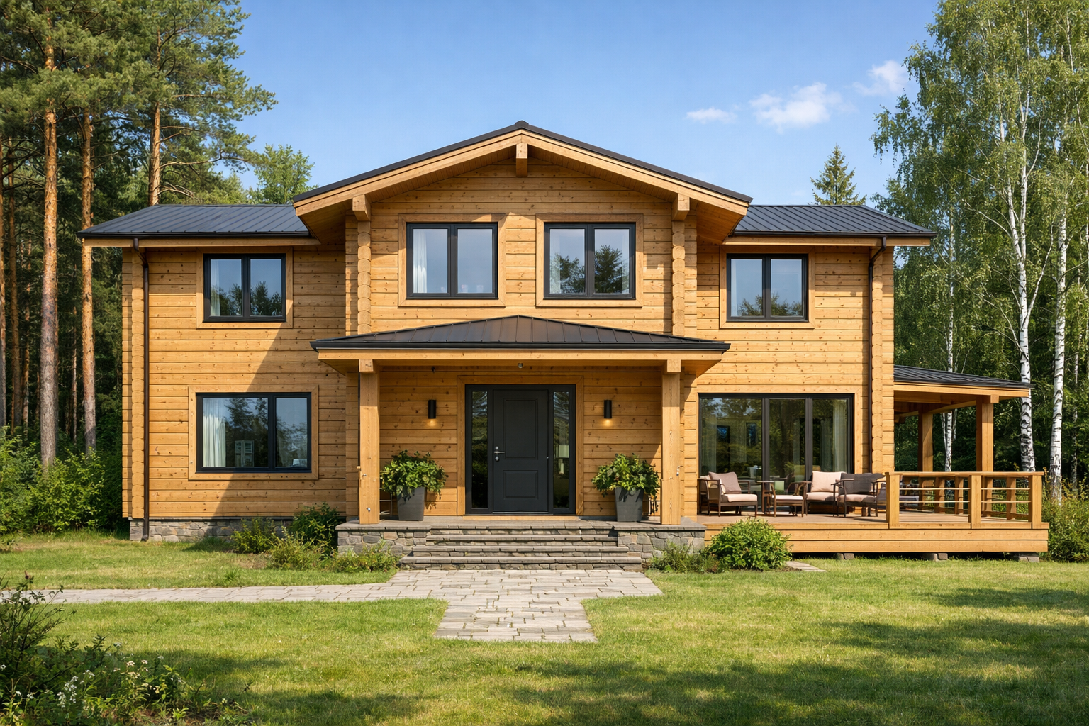 Брус дом 255 м²