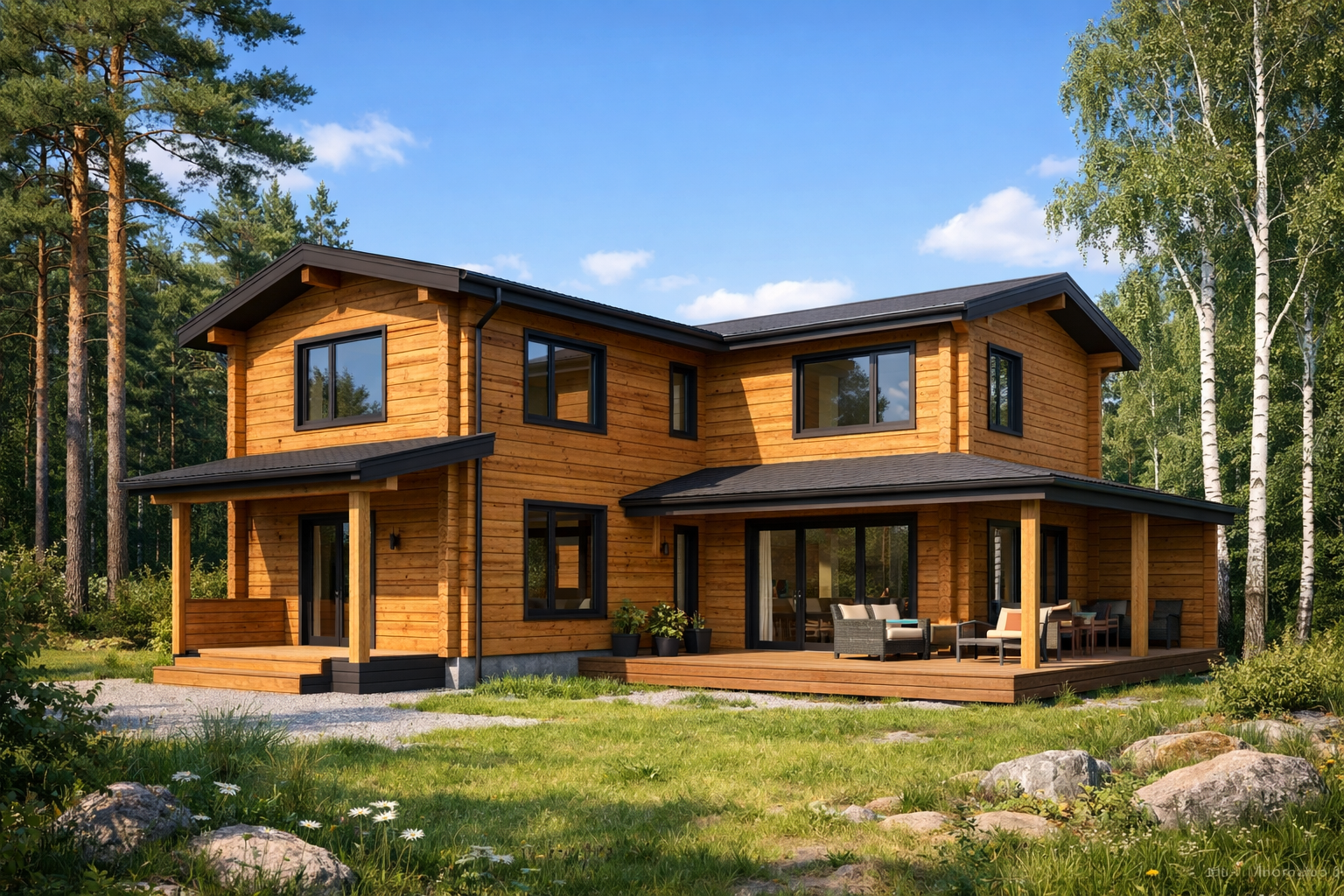 Брус дом 180 м²