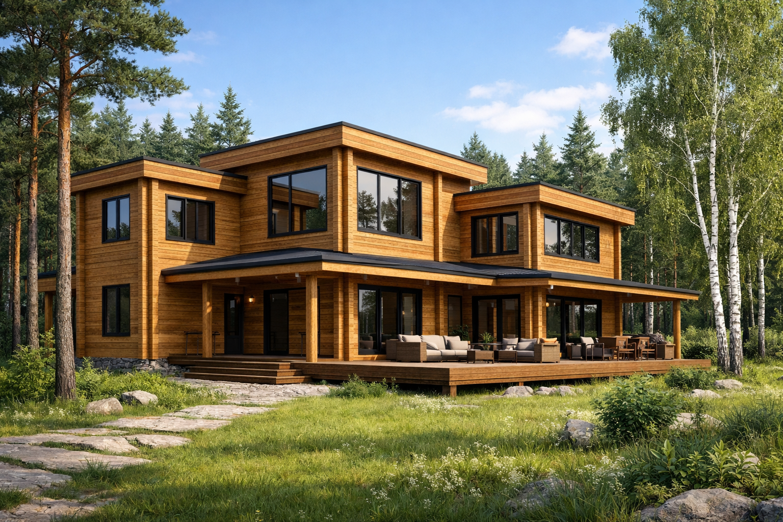 Брус дом 400 м²