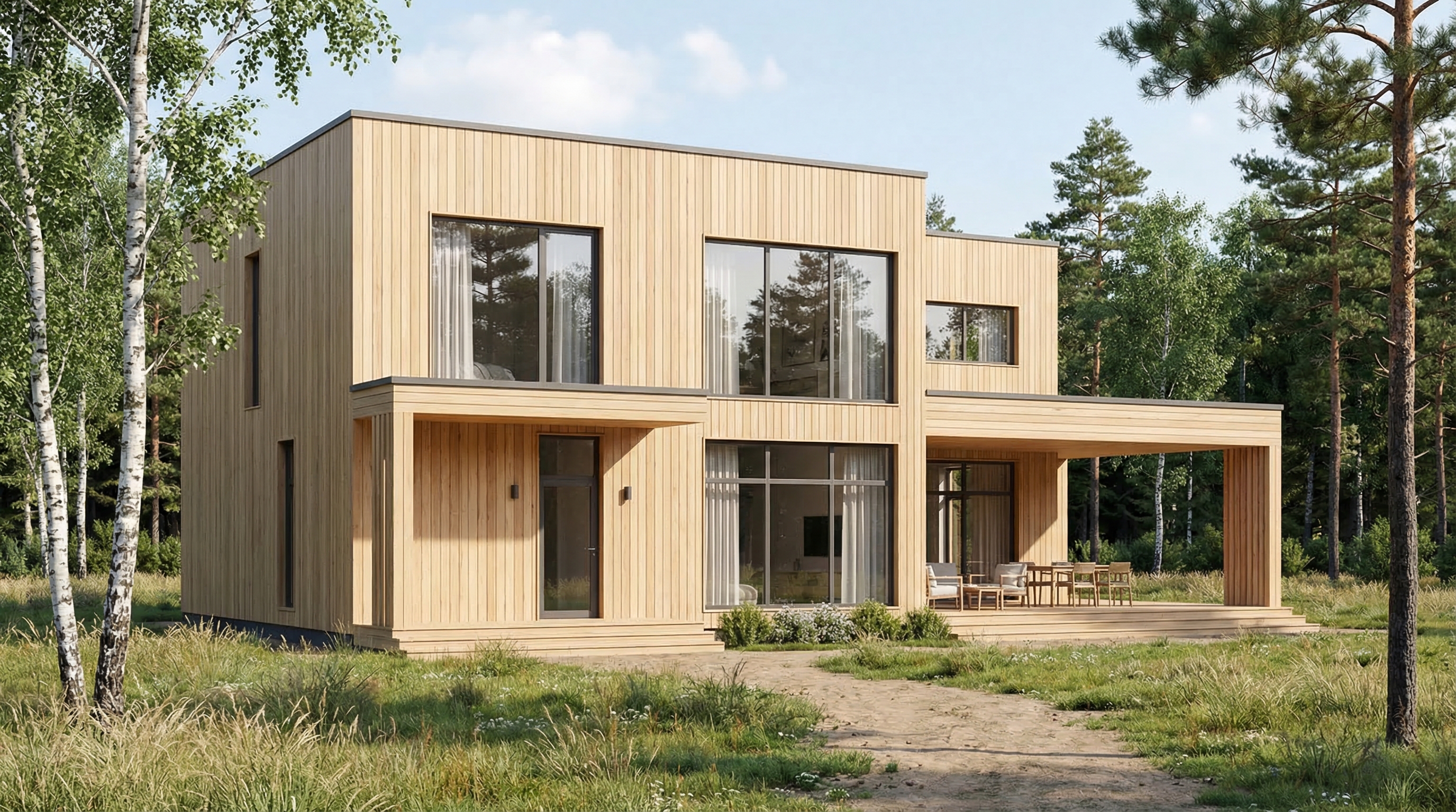 Каркасный дом 400 м²