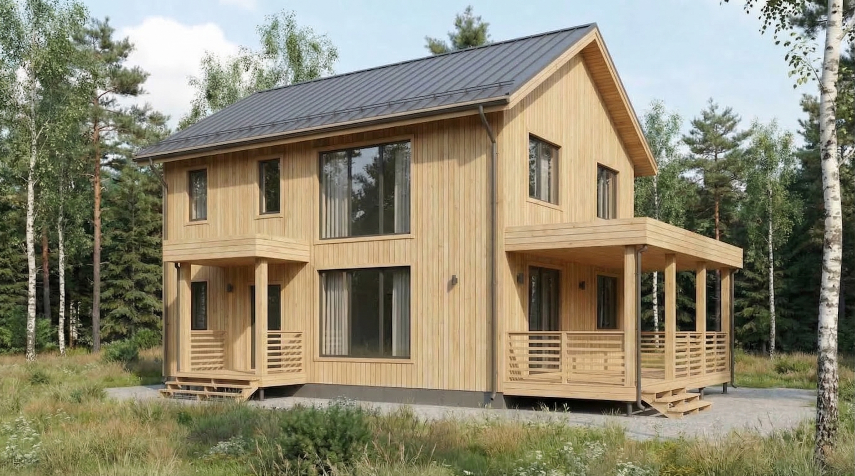 Каркасный дом 126 м²