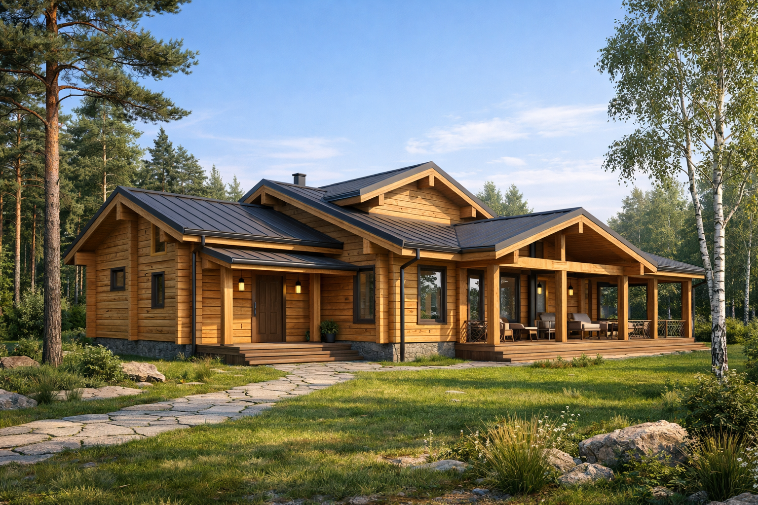 Брус дом 200 м²