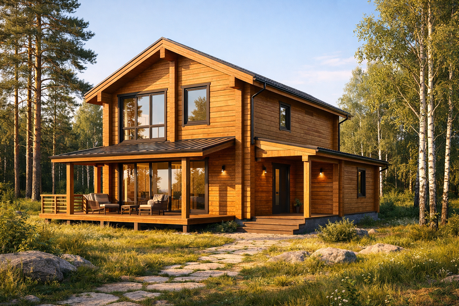 Брус дом 150 м²